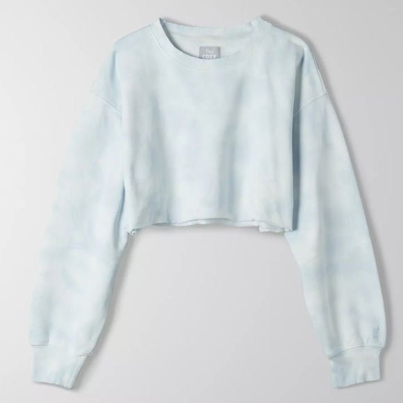 Aritzia TNA cozy fleece boyfriend sweatshirt size 2 plein air - Picture 3 of 4